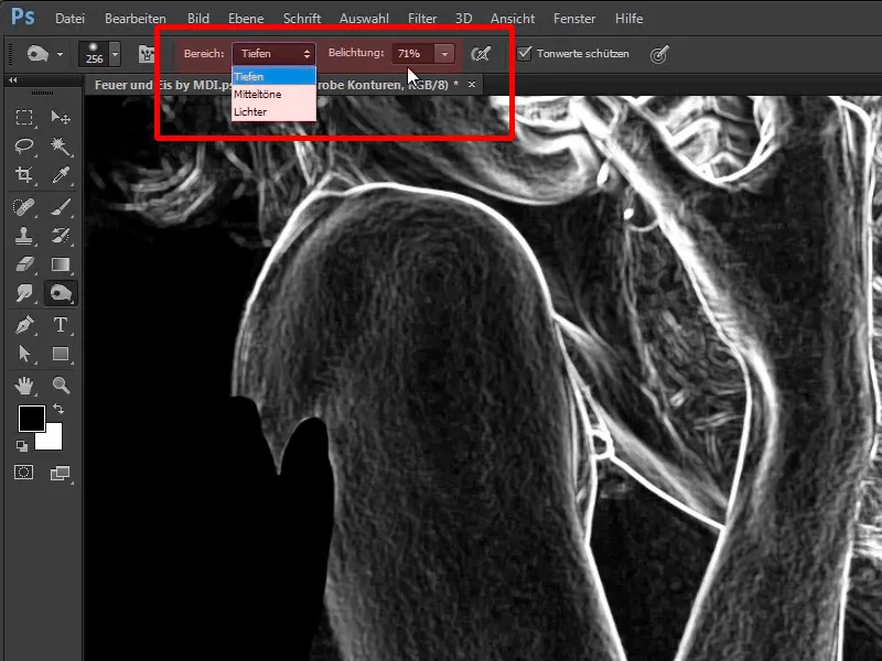 Photoshop-Composing - Feuer und Eis - Teil 02: Konturen erstellen zur Vorbereitung auf das Feuer