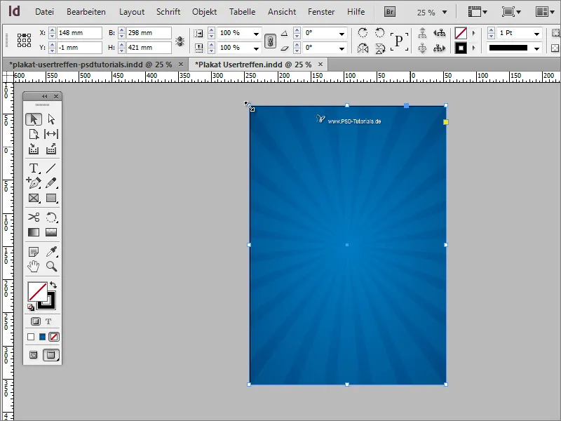 Plakat gestalten in Adobe InDesign - Teil 2: Ribboneffekt