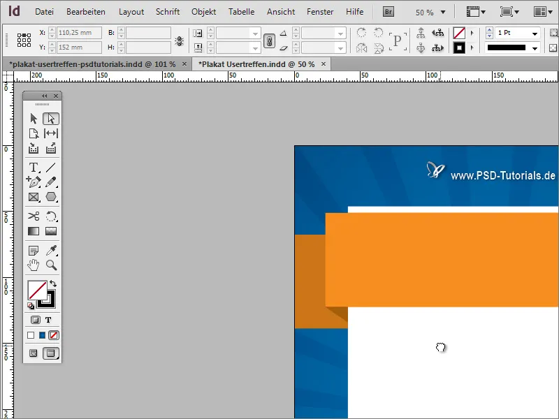 Plakat gestalten in Adobe InDesign - Teil 2: Ribboneffekt