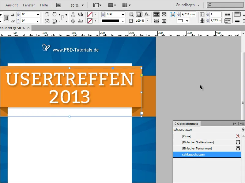 Plakat gestalten in Adobe InDesign - Teil 2: Ribboneffekt