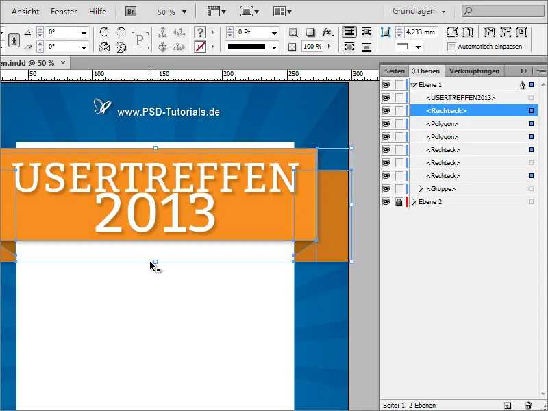 Plakat gestalten in Adobe InDesign - Teil 2: Ribboneffekt