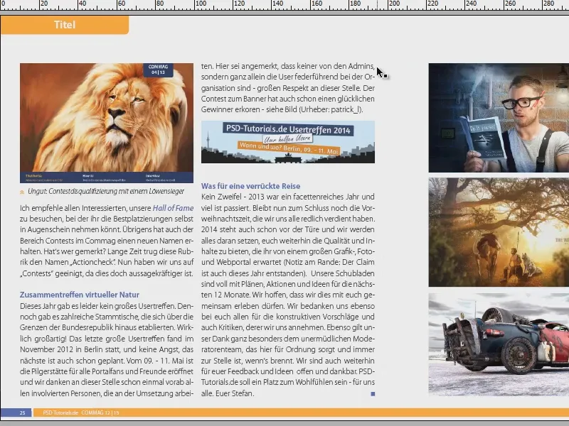 Visuelle Hilfsmittel in InDesign nutzen