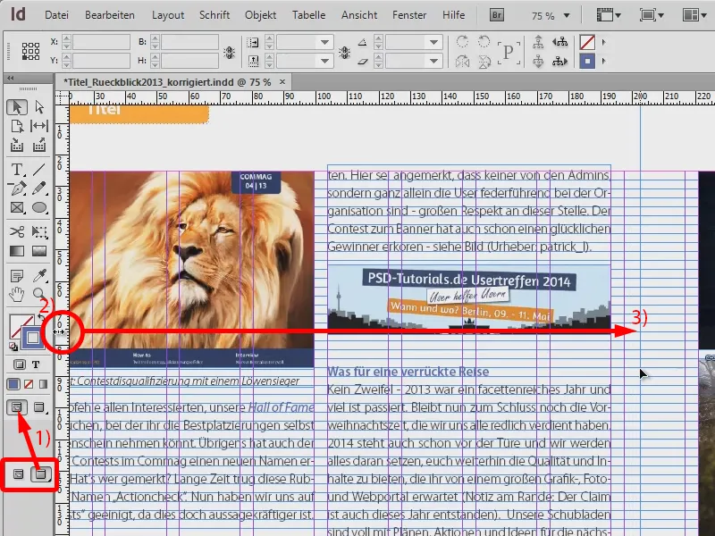 Visuelle Hilfsmittel in InDesign nutzen