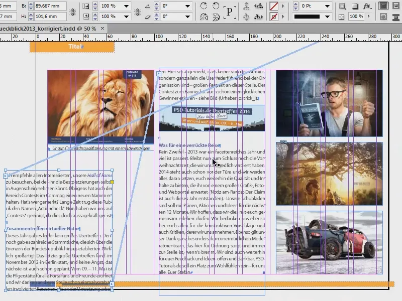 Visuelle Hilfsmittel in InDesign nutzen