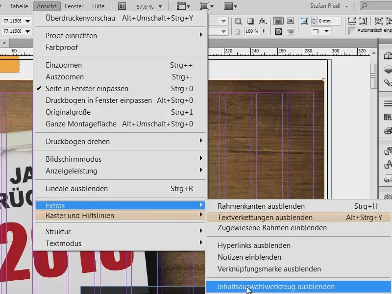 Visuelle Hilfsmittel in InDesign nutzen