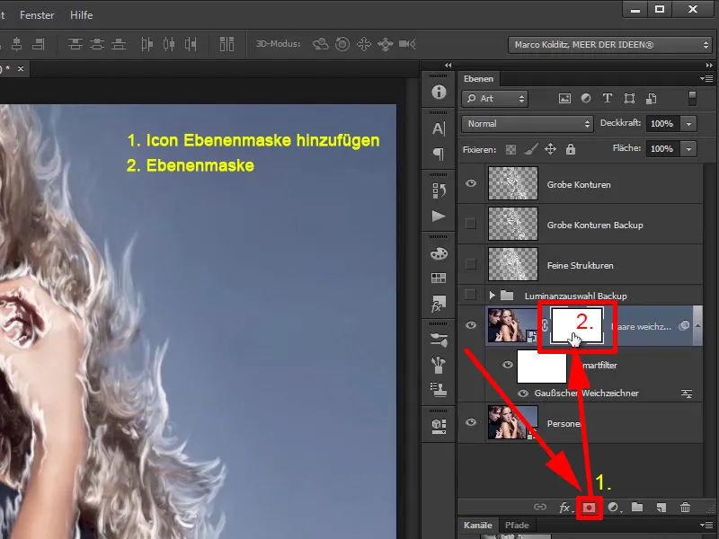 Compoziție în Photoshop - Foc și gheață - Partea 03: Trasarea focului în imagine.