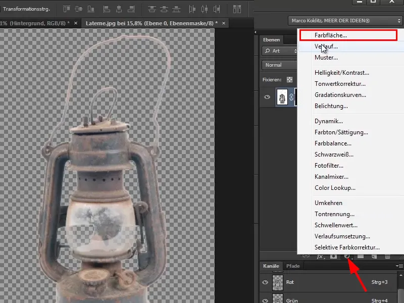 Compunere în Photoshop - Oracolul mării - Partea 03: Decuparea lămpii