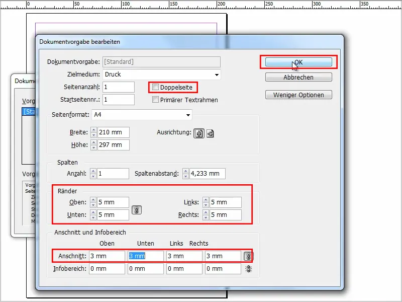 Tipps &amp; Tricks zu Adobe InDesign: Dokumentvorgabe ganz schnell ändern