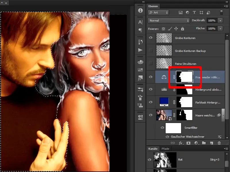 Photoshop componere - Foc si gheata - Partea 04: Intunecarea fundalului si pregatirea culorilor