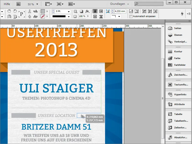 Plakat gestalten in Adobe InDesign - Teil 4: QR-Code und Texturen erstellen