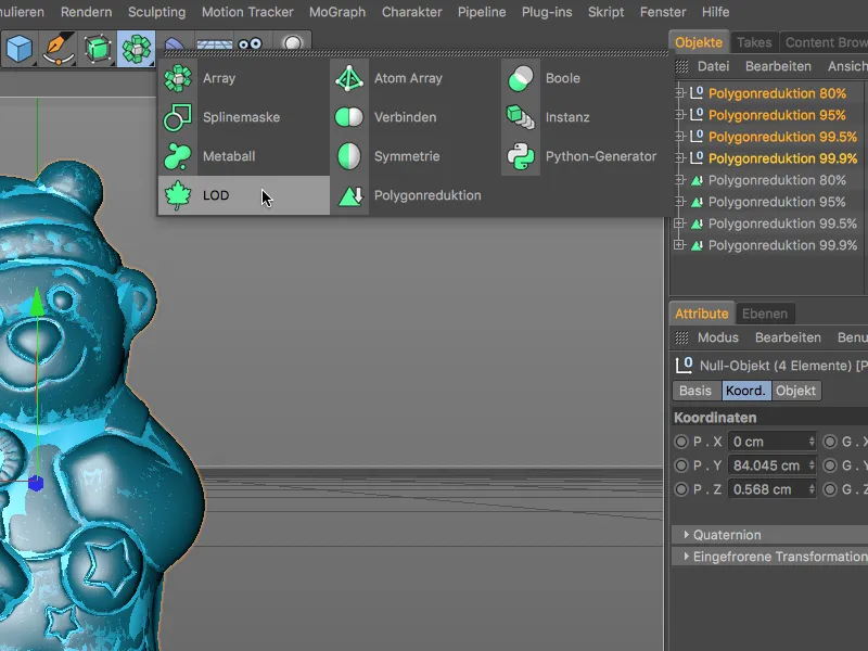 Neu in Release 19 – verbesserte Polygonreduktion und variables Level-of-Detail (LOD)