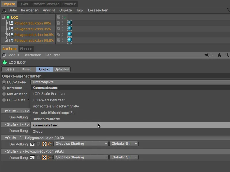 Neu in Release 19 – verbesserte Polygonreduktion und variables Level-of-Detail (LOD)