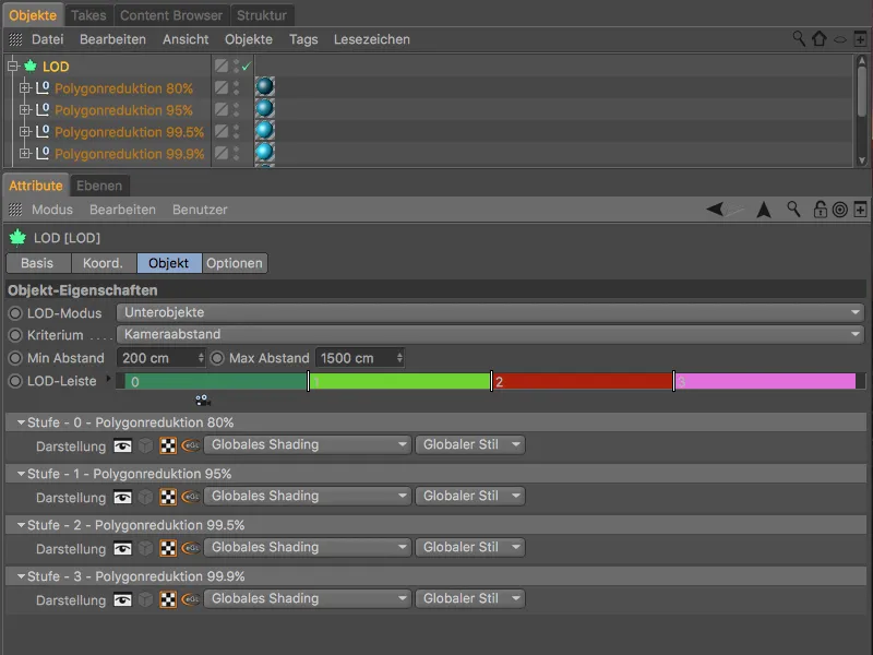 Neu in Release 19 – verbesserte Polygonreduktion und variables Level-of-Detail (LOD)