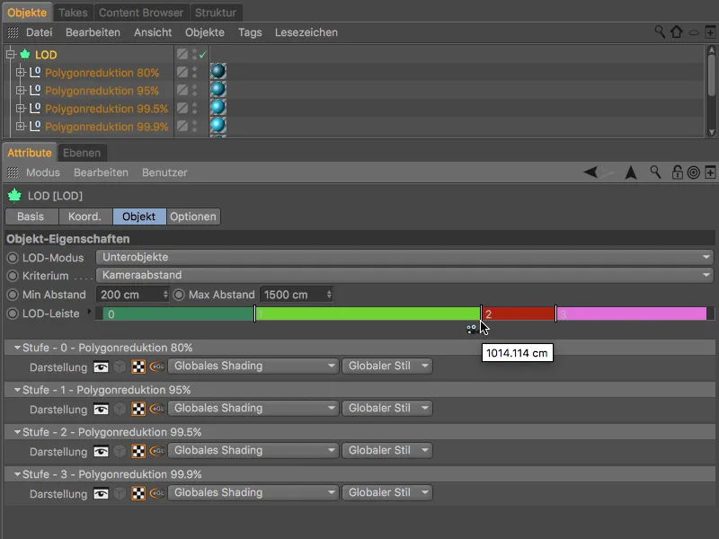 Neu in Release 19 – verbesserte Polygonreduktion und variables Level-of-Detail (LOD)