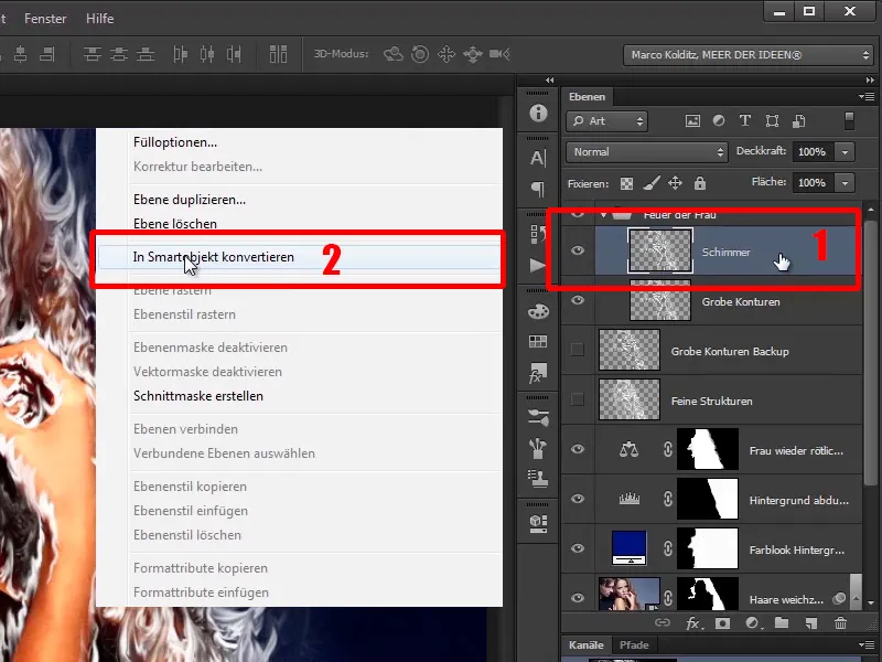 Compingul Photoshop - Foc și Gheață - Partea 05: A face focul să strălucească