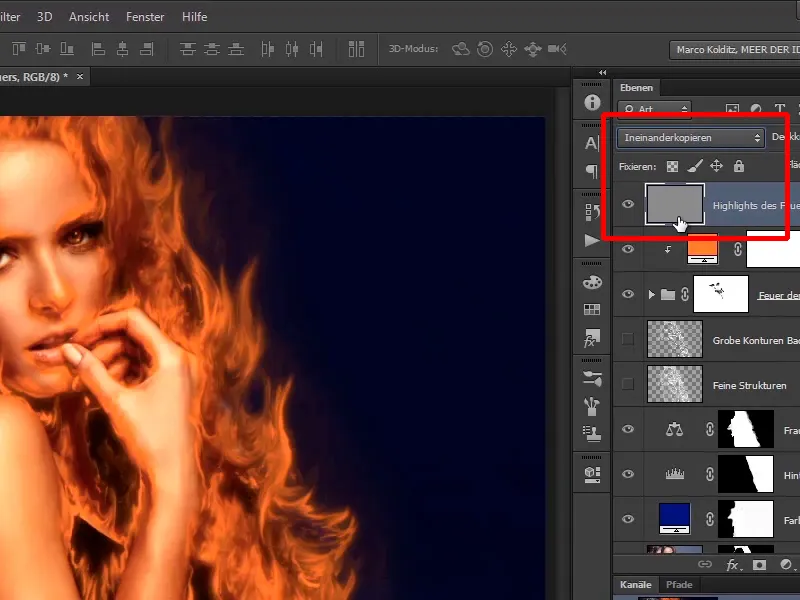 Photoshop-Composing - Foc și gheață - Partea 05: Aducerea focului la lumină