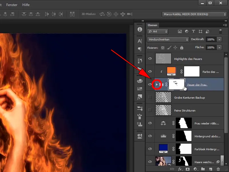 Photoshop-Composing - Feuer und Eis - Teil 06: Funken und Frost