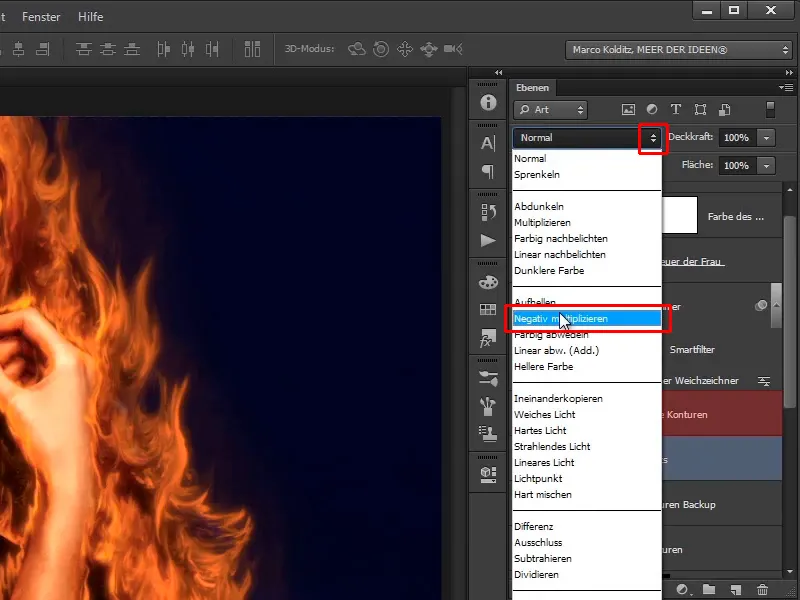 Photoshop-Composing - Feuer und Eis - Teil 06: Funken und Frost