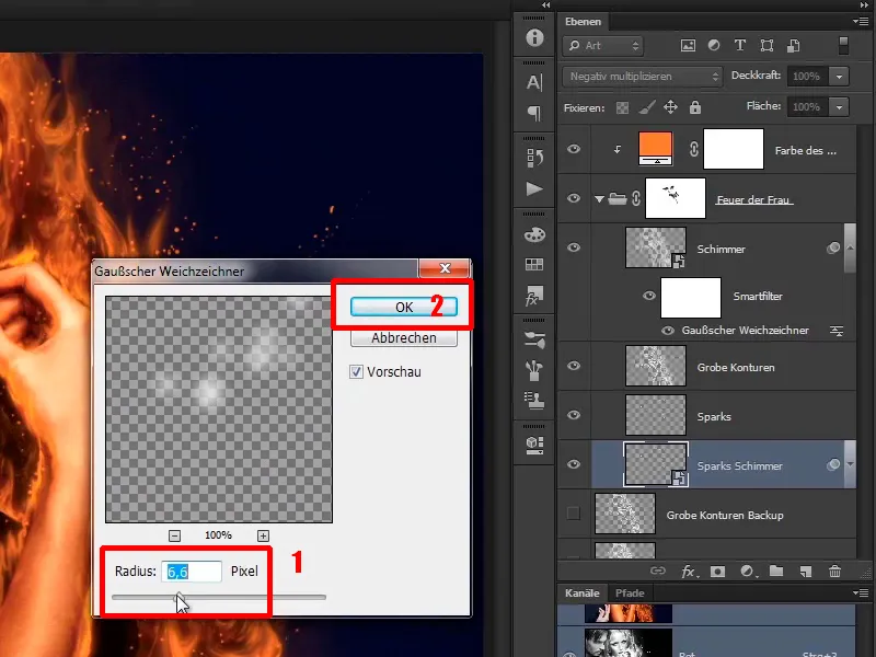 Photoshop-Composing - Feuer und Eis - Teil 06: Funken und Frost