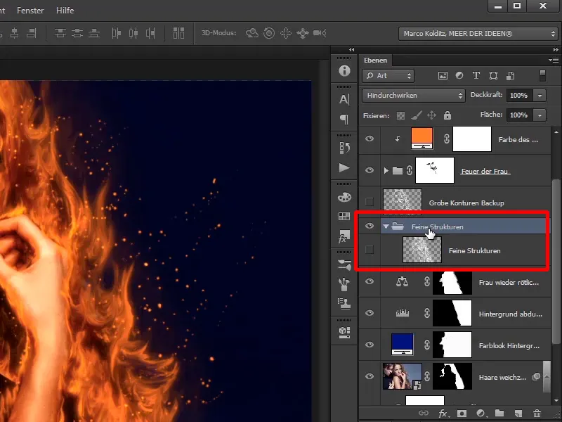 Photoshop-Composing - Feuer und Eis - Teil 06: Funken und Frost