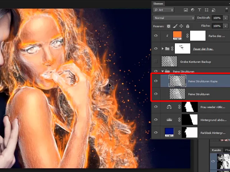 Photoshop-Composing - Feuer und Eis - Teil 06: Funken und Frost