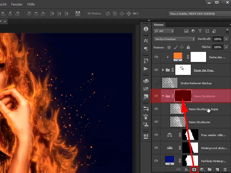 Photoshop-Composing - Feuer und Eis - Teil 06: Funken und Frost