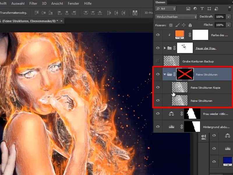 Photoshop-Composing - Feuer und Eis - Teil 06: Funken und Frost