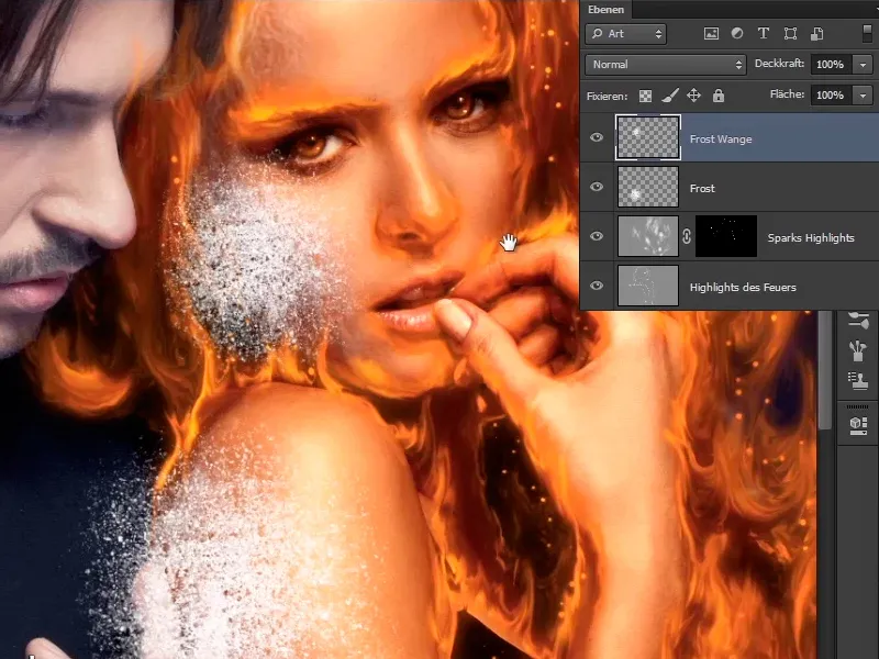 Photoshop-Composing - Feuer und Eis - Teil 06: Funken und Frost