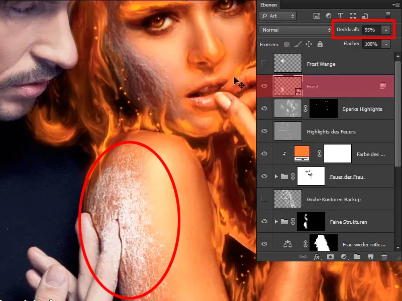 Photoshop-Composing - Feuer und Eis - Teil 06: Funken und Frost