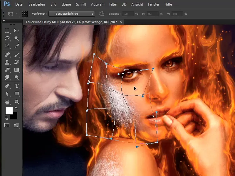 Photoshop-Composing - Feuer und Eis - Teil 06: Funken und Frost