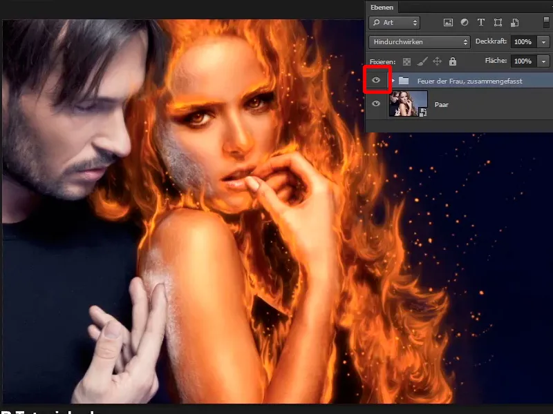 Photoshop-Composing - Feuer und Eis - Teil 06: Funken und Frost