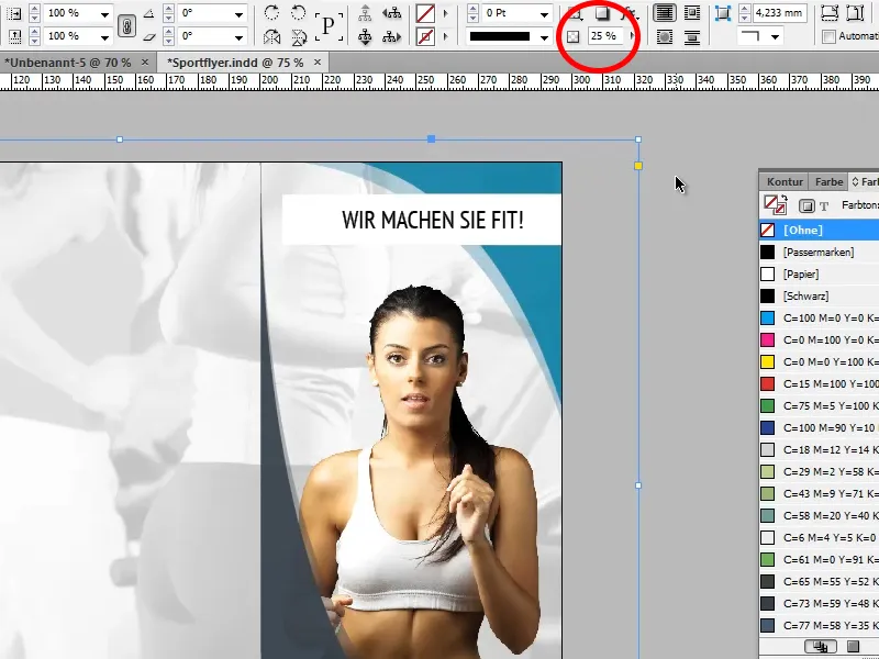 Flyerdesign im Faltformat am Beispiel eines Sportstudios/Fitnessstudios - Teil 2