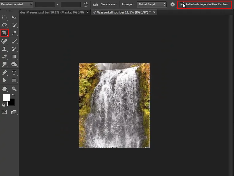 Compoziția Photoshop - Oracolul mării - Partea 08: Decupează și plasează cascada