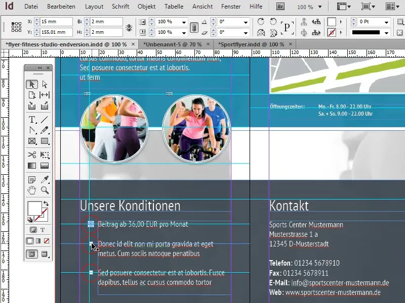 Designul de pliant în format pliat, exemplificat printr-un studio de sport/fitness - Partea 4