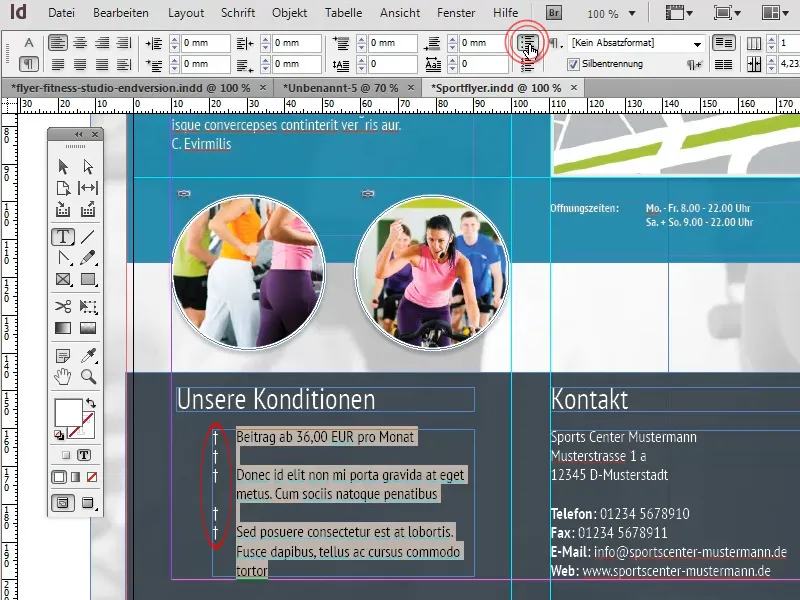 Design de pliant în format pliere folosind exemplul unui studio de sport/fitness - Partea a 4-a