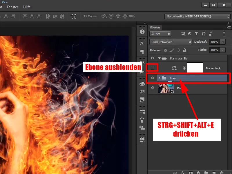 Photoshop-Composing - Foc și Gheață - Partea 09: Aspectul înghețat al bărbatului