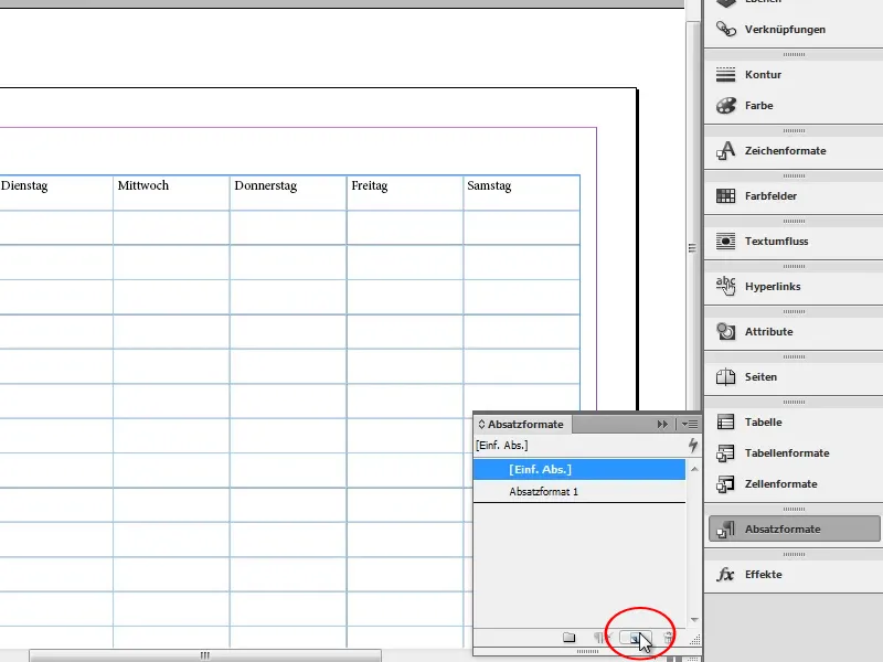 Stundenplan erstellen in Adobe InDesign