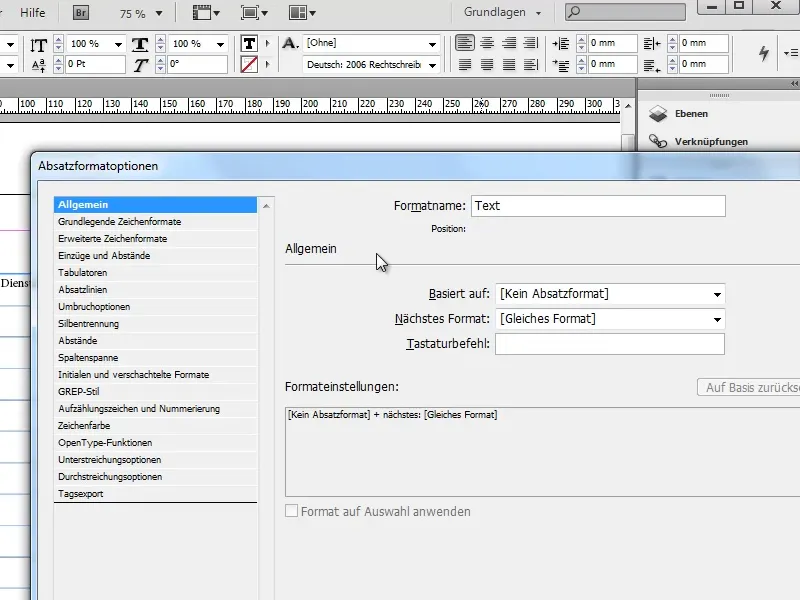 Stundenplan erstellen in Adobe InDesign