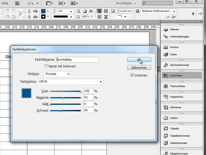 Stundenplan erstellen in Adobe InDesign