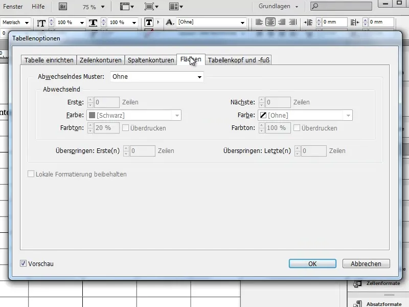 Stundenplan erstellen in Adobe InDesign