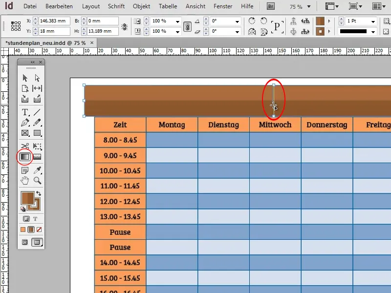 Stundenplan erstellen in Adobe InDesign