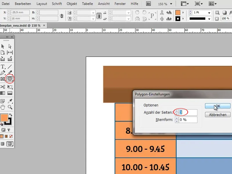 Stundenplan erstellen in Adobe InDesign