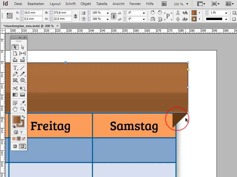 Stundenplan erstellen in Adobe InDesign