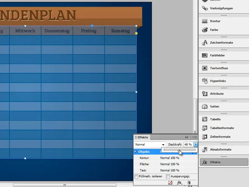 Stundenplan erstellen in Adobe InDesign