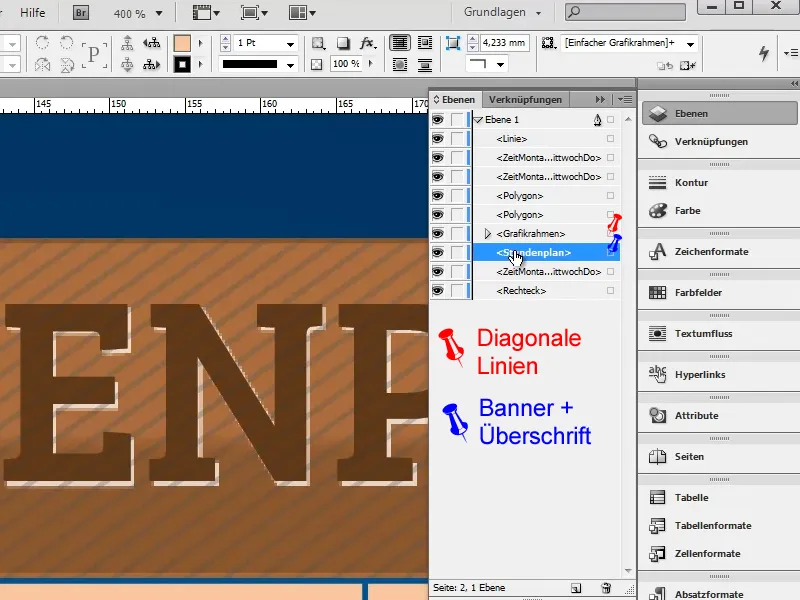 Stundenplan erstellen in Adobe InDesign