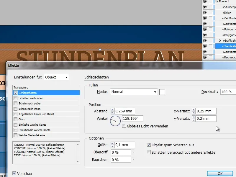 Stundenplan erstellen in Adobe InDesign