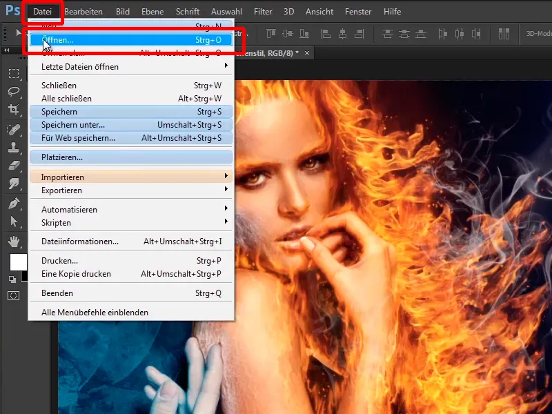 Compoziție Photoshop - Foc și gheață - Partea 10: Optimizarea ulterioară a aspectului geros