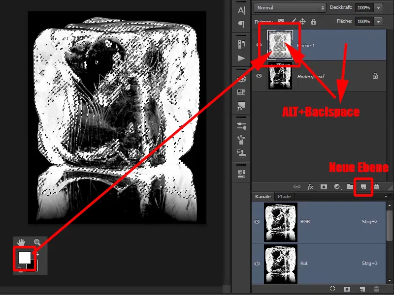 Photoshop-Composing - Foc și gheață - Partea 10: Optimizarea suplimentară a aspectului înghețat