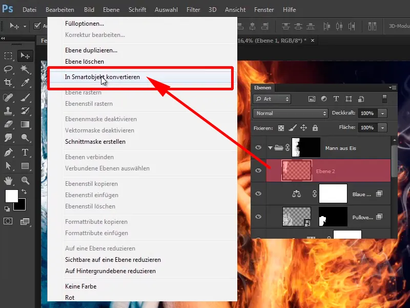 Componență în Photoshop - Foc și Gheață - Partea 10: Optimizare suplimentară a aspectului înghețat