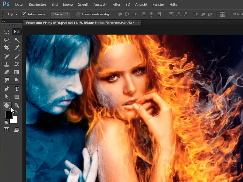 Photoshop Composing - Foc și Gheață - Partea 10: Optimizarea suplimentară a aspectului geros